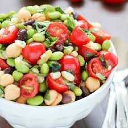 Ensala fresca con frejoles de Soya