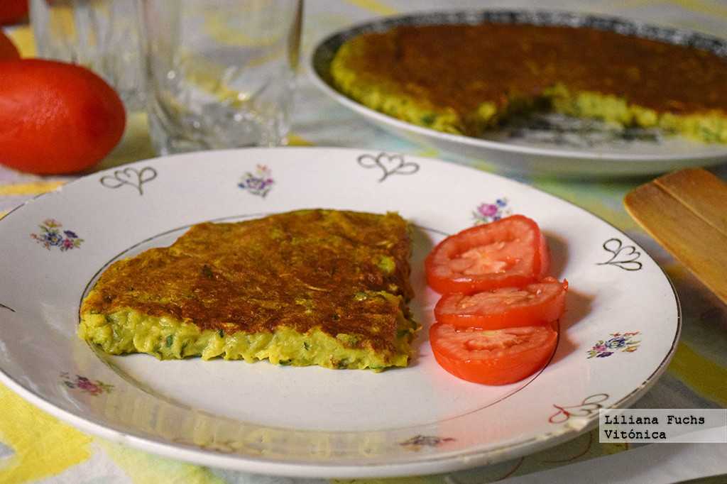 Tortilla jugosa de zapallito italiano