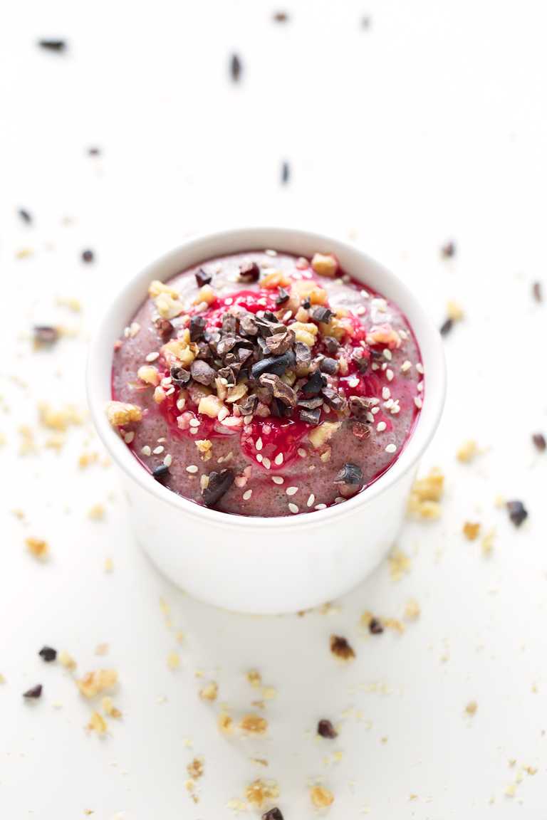 Pudin instantáneo de chía y frambuesas