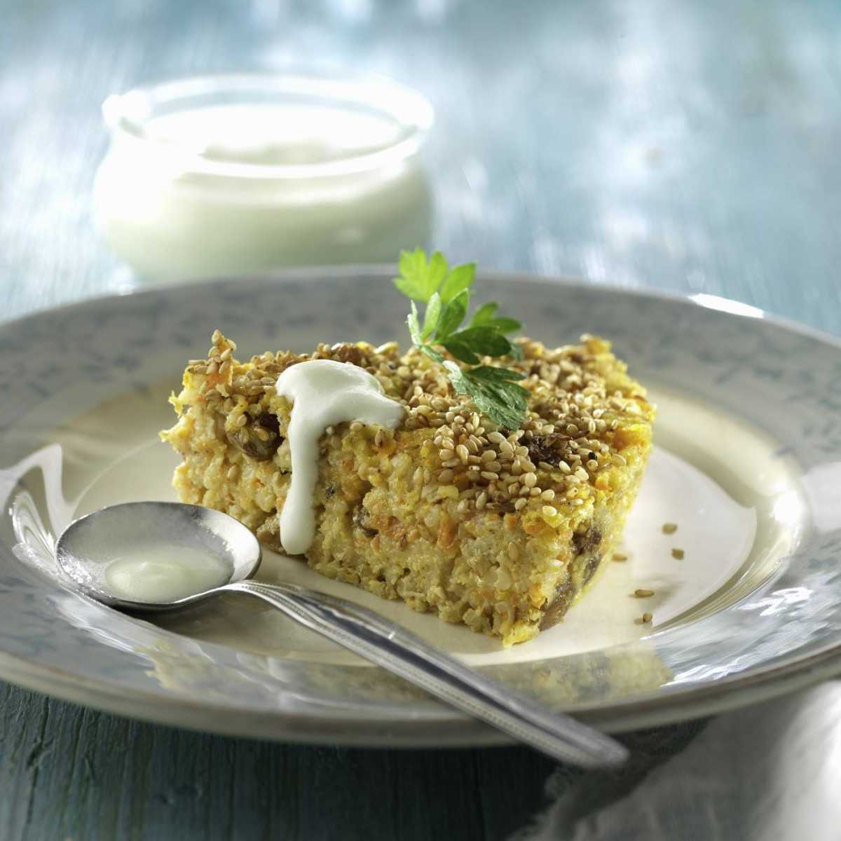 Pastel de muesli con zanahoria