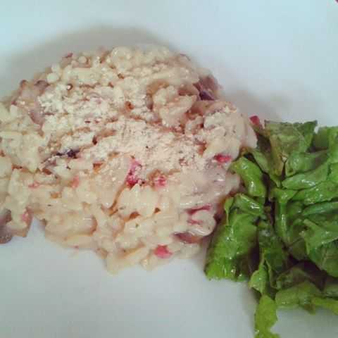 Risotto de champiñones y espárragos